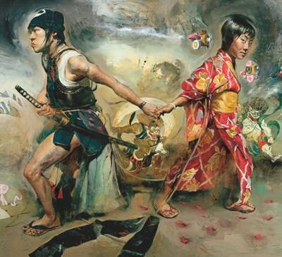 Mother and Daughter - Kent Williams