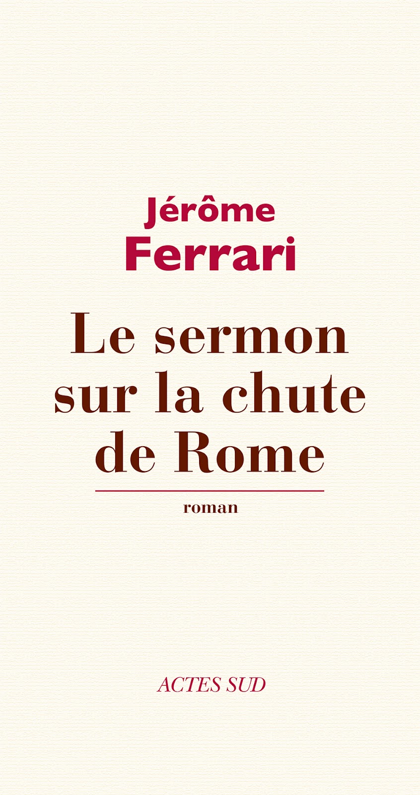 Le sermon de la chute de Rome