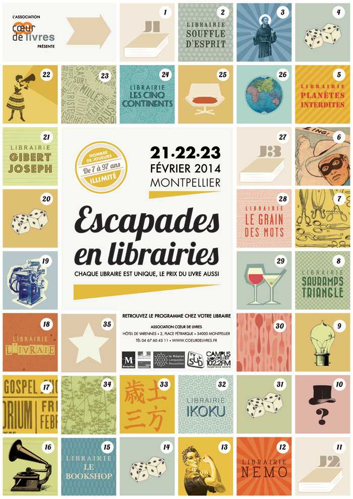 Escapades en librairies 2014 Montpellier