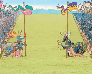 Chevalier de ventre à terre