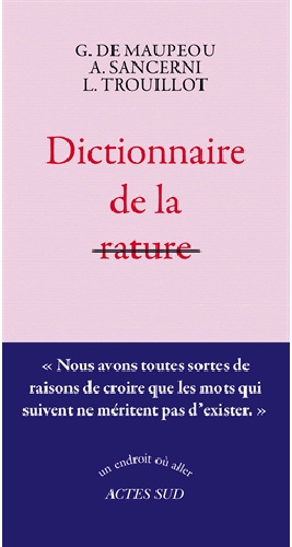 Dictionnaire de rature - Actes Sud