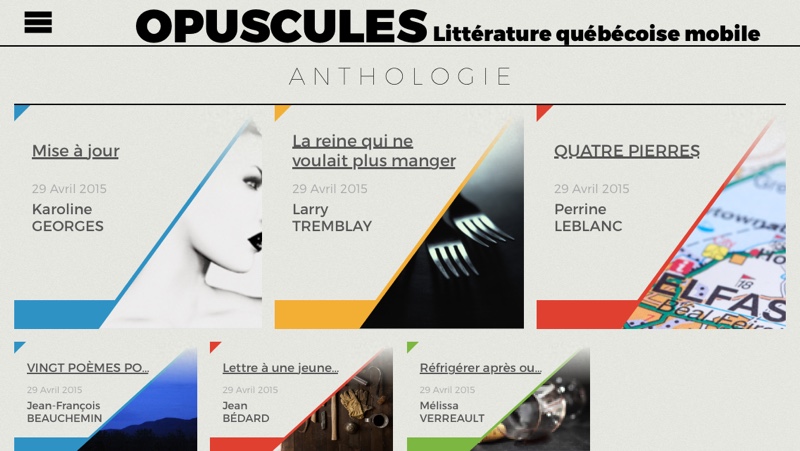 Opuscules - Application Mobile