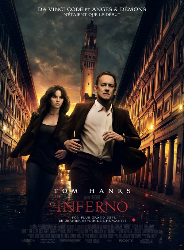 INFERNO de Ron Howard - Avec Tom Hanks